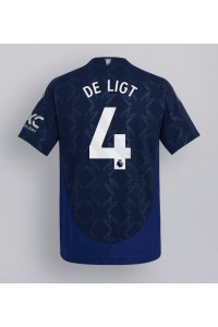 Manchester United Matthijs de Ligt #4 Voetbaltruitje Uit tenue 2024-25 Korte Mouw